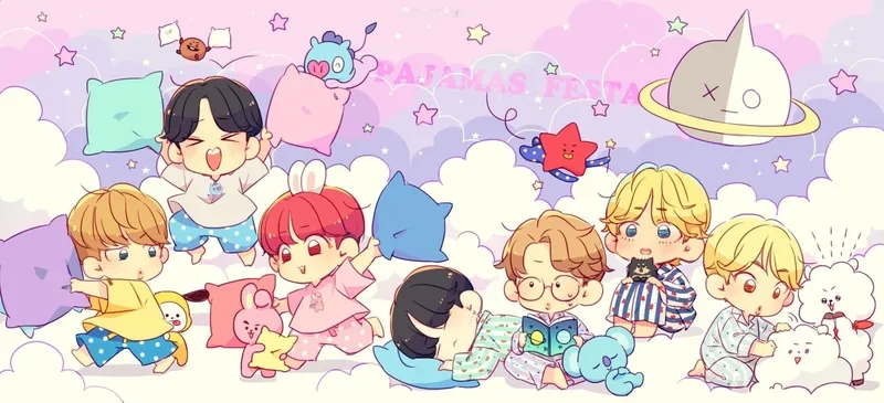 Tải hình BTS chibi V với phong cách siêu cool cho ARMY