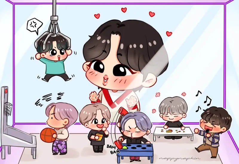 Tải BT21 chibi BTS để làm sticker hoặc hình nền cute