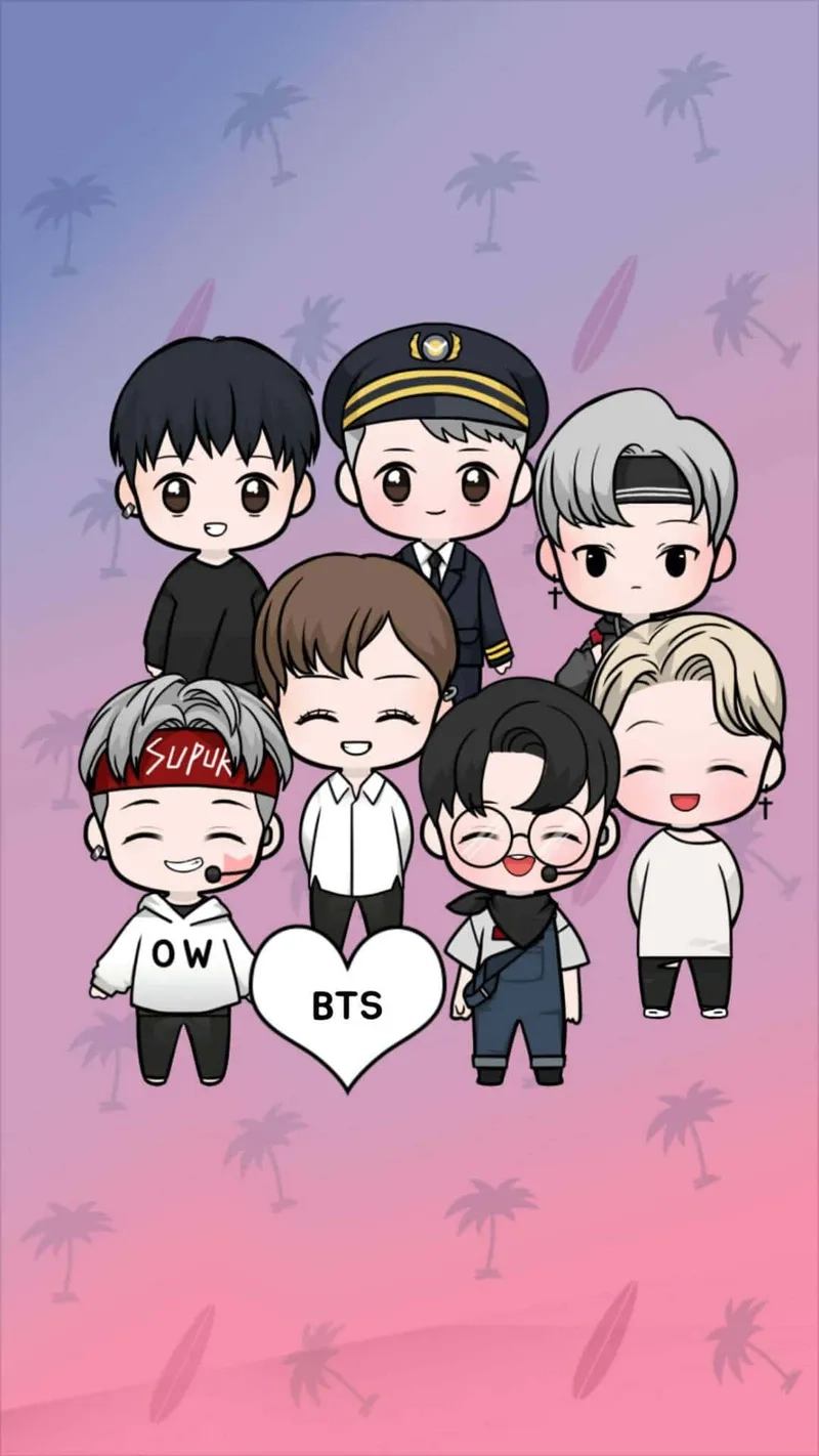 Ngắm ảnh chibi BTS cute để thêm niềm vui cho ngày mới