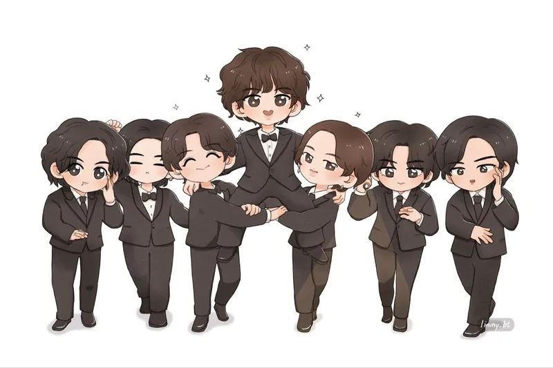 Khám phá BTS chibi 3D với thiết kế hiện đại và độc lạ