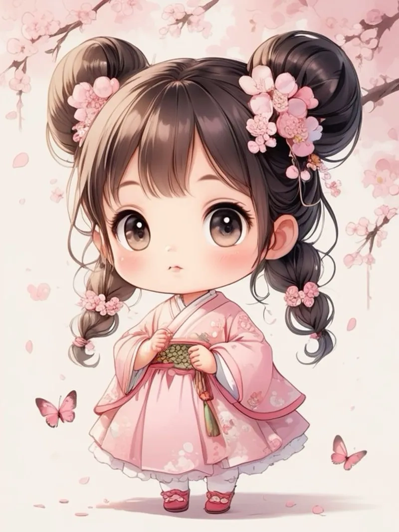 Chibi cute đơn giản mang phong cách anime dễ thương
