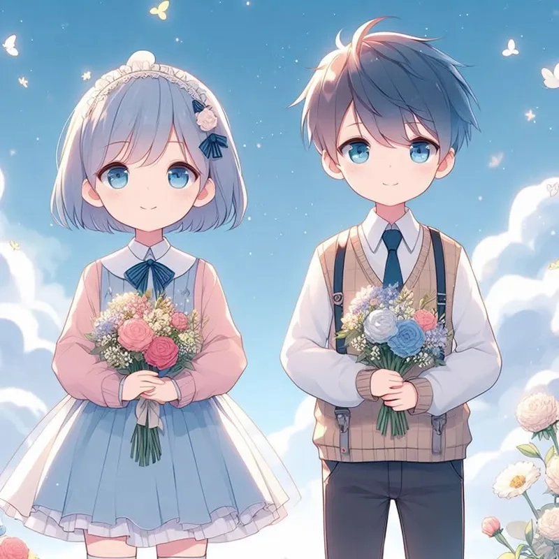 Tải chibi đôi cute làm hình đại diện đôi siêu dễ thương