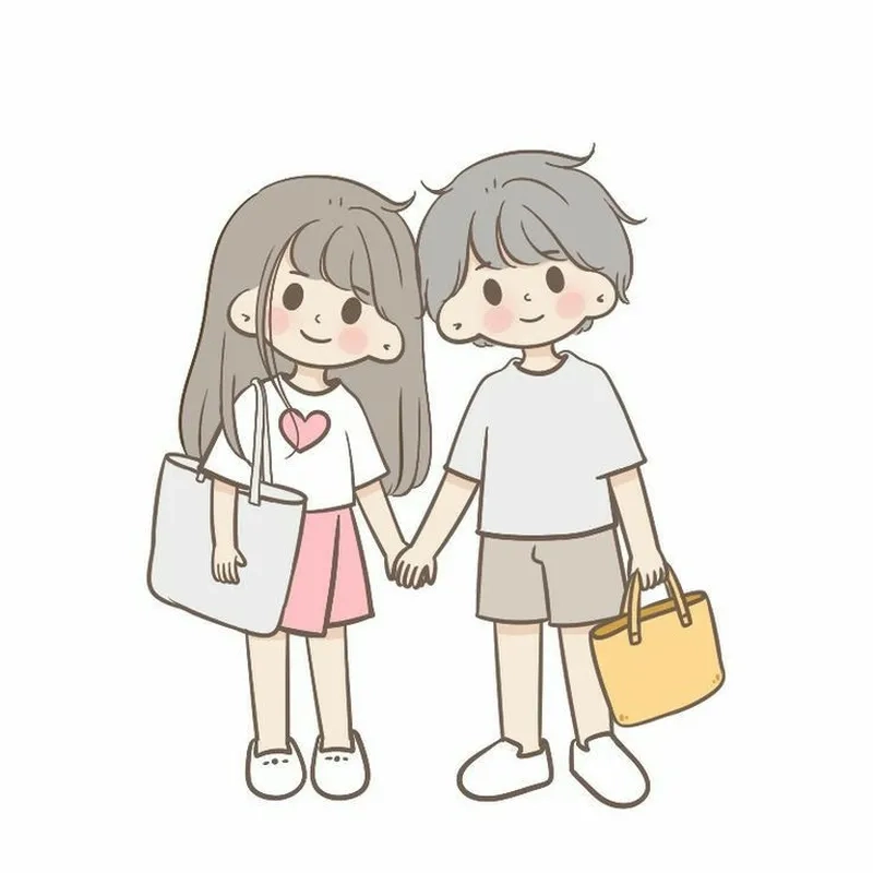 Cặp đôi chibi mang năng lượng tích cực cho mạng xã hội