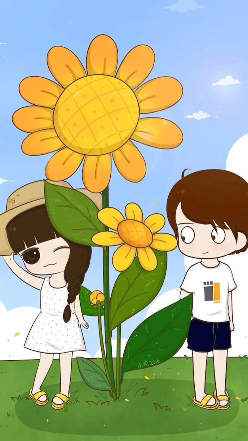 Hình chibi cute cặp đôi làm mới màn hình khóa của bạn