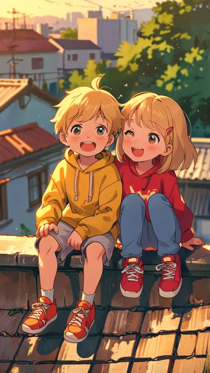 Ảnh cặp chibi cute làm hình đại diện đôi siêu ngọt ngào