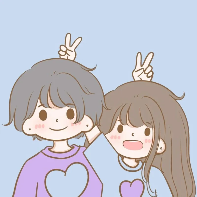 Ảnh chibi cặp đôi làm avatar thêm phần ngọt ngào