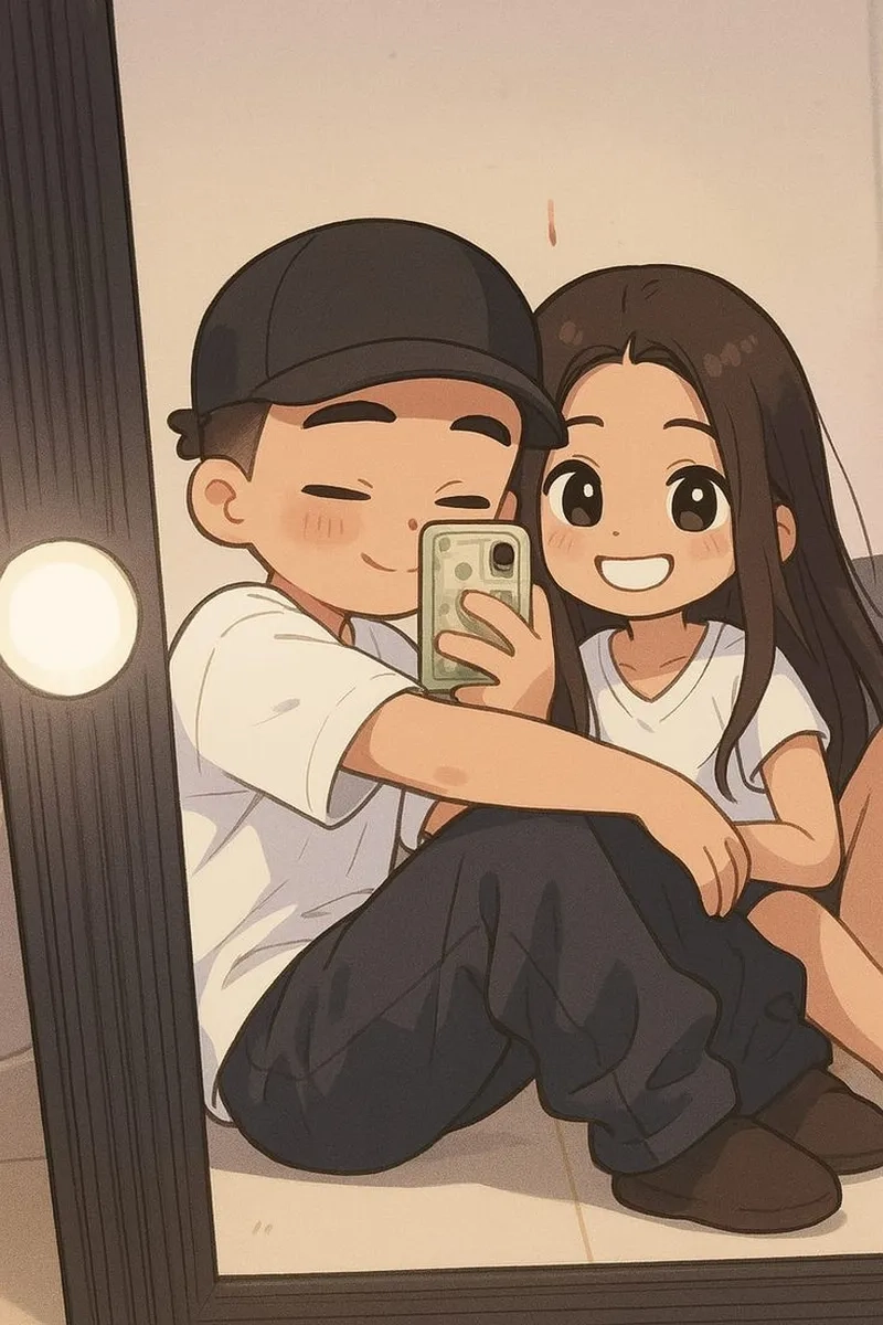 Ảnh chibi cặp đôi cute làm nổi bật trang cá nhân của bạn