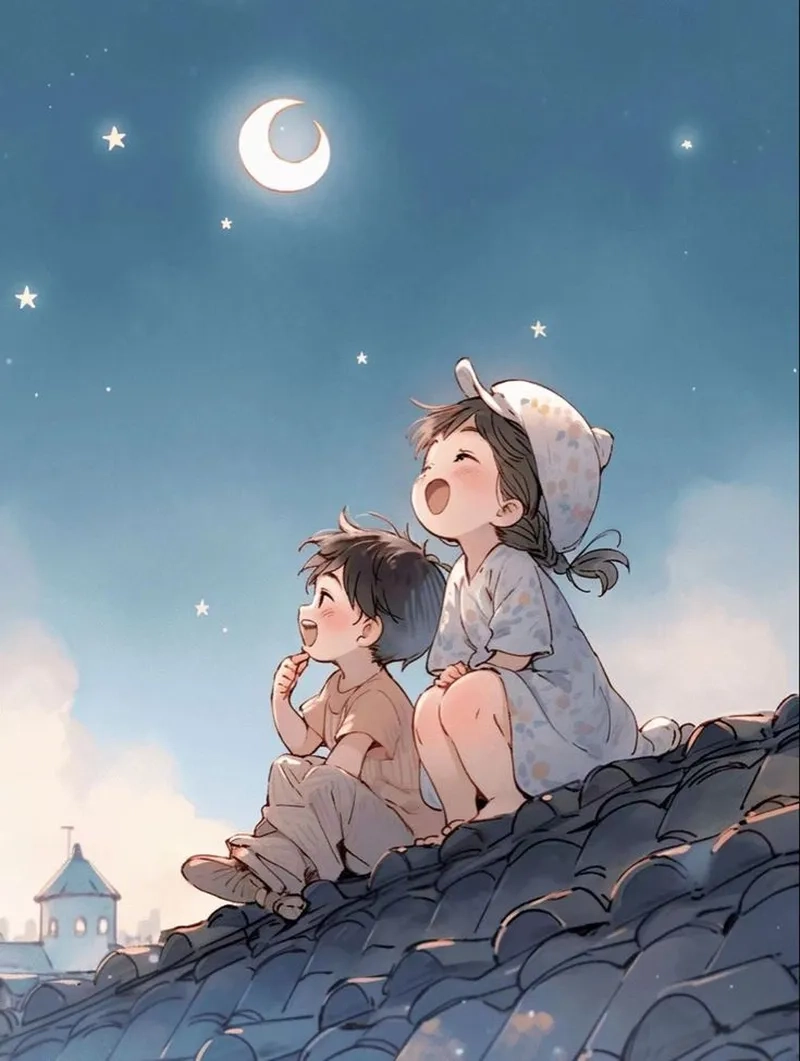 Ảnh chibi đôi cute làm hình đại diện thêm phần đáng yêu