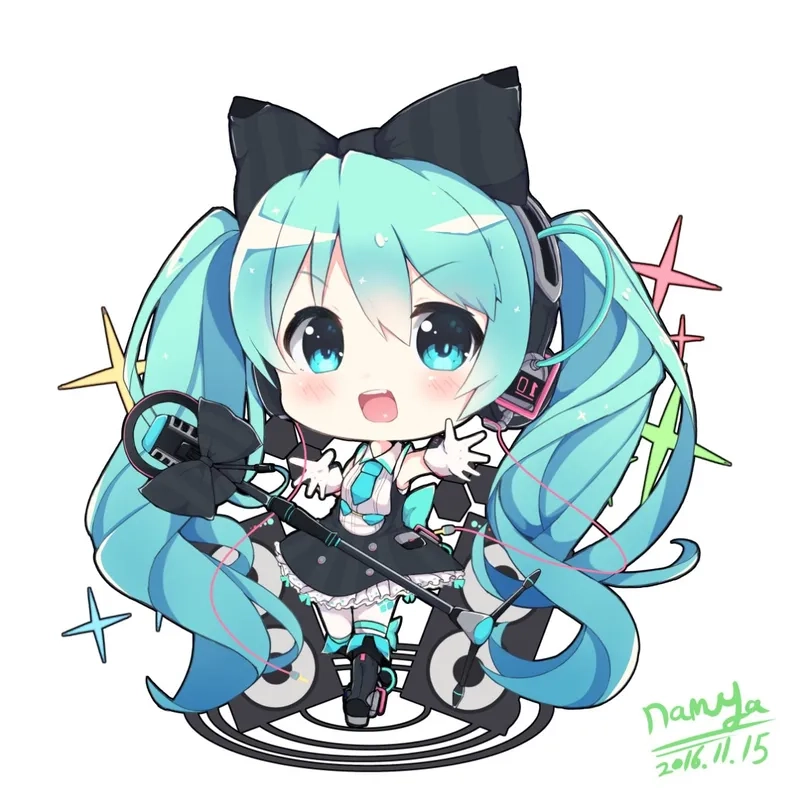Thử Miku anime chibi cute dễ vẽ để khoe tài năng nghệ thuật