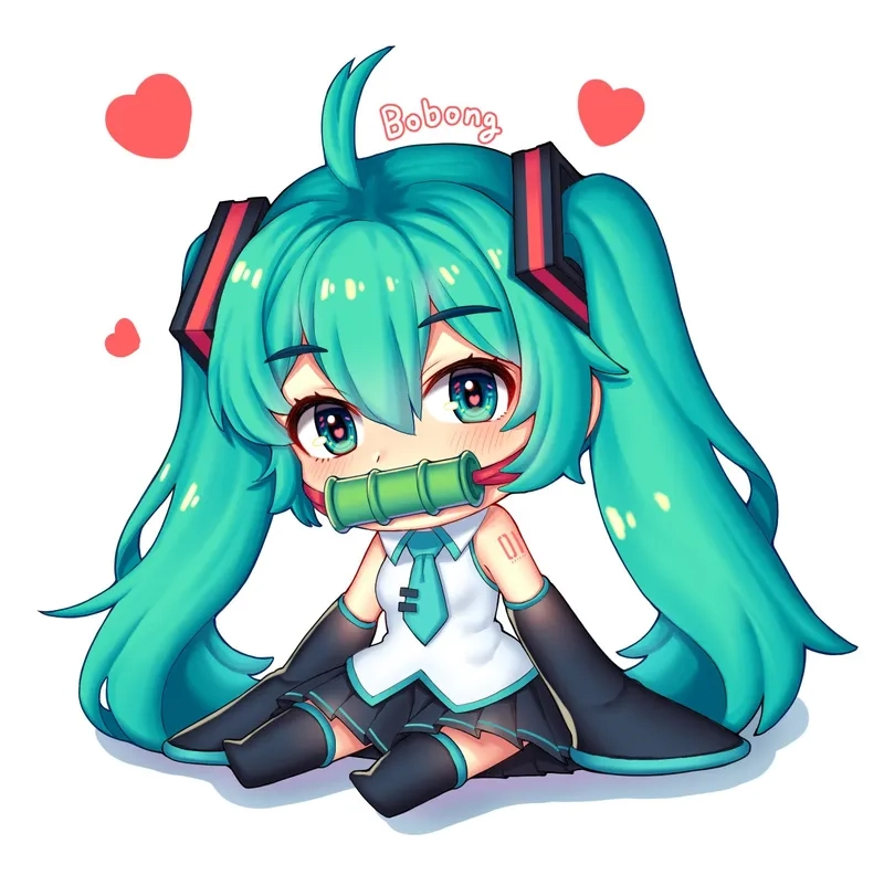 Tải Miku chibi cute để làm mới màn hình điện thoại của bạn