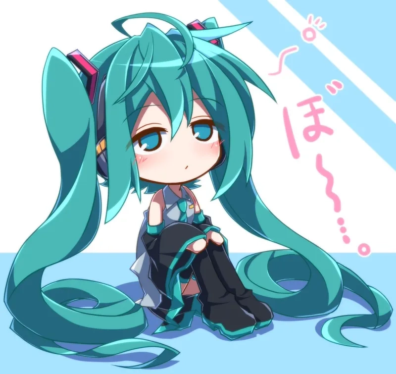 Yêu ngay cute chibi Miku với phong cách siêu ngọt ngào