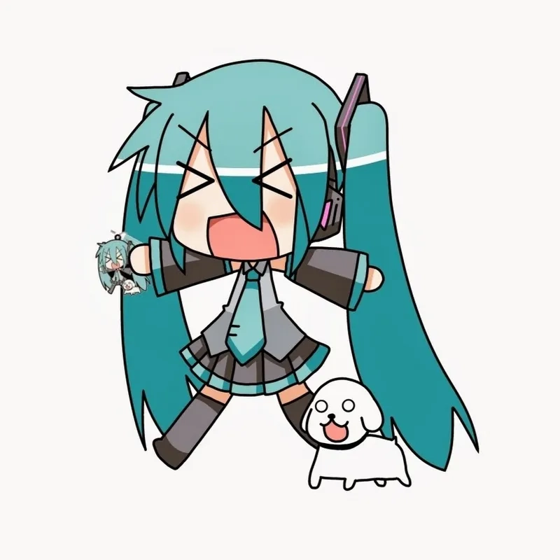 Ngắm anime cute chibi Miku trong nét vẽ anime siêu xinh