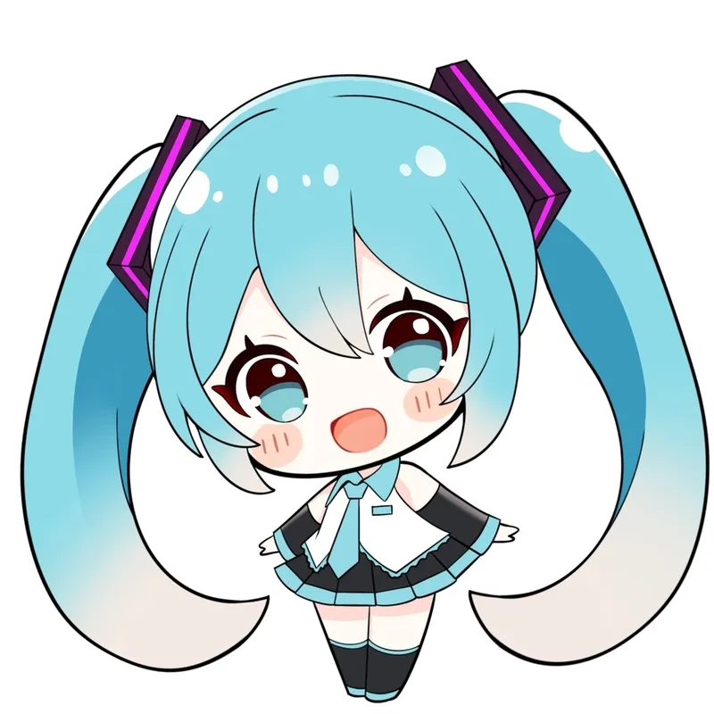 Ngắm chibi Miku anime với nét vẽ siêu cute và ngộ nghĩnh