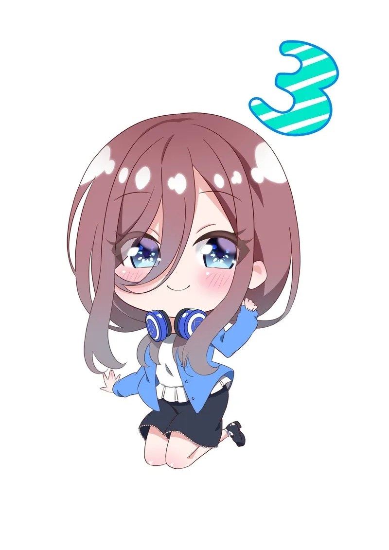 Ngắm Miku Nakano cute chibi trong từng nét vẽ ngọt ngào