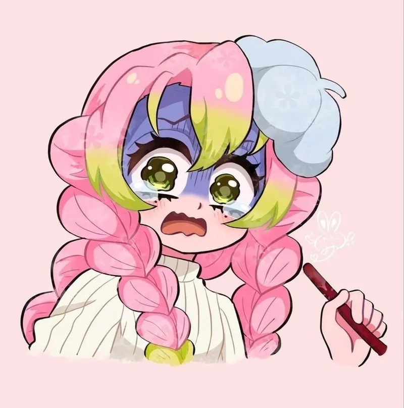 Chibi Miku và Mitsuri cùng tỏa sáng trong phong cách kawaii