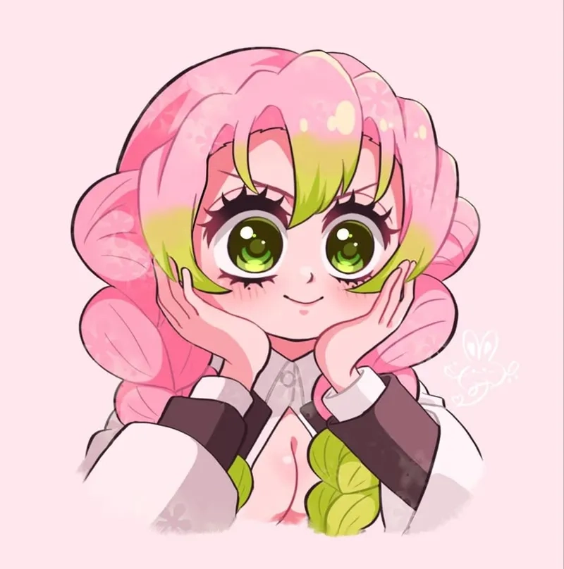 Mitsuri và Shinobu chibi cùng nhau tạo nên bộ đôi dễ thương