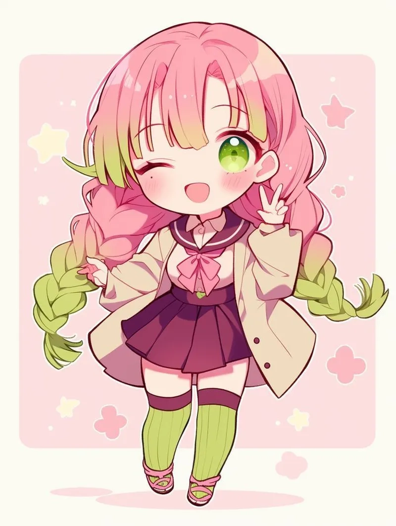 Thử sức với chibi Mitsuri drawing để sáng tạo nghệ thuật