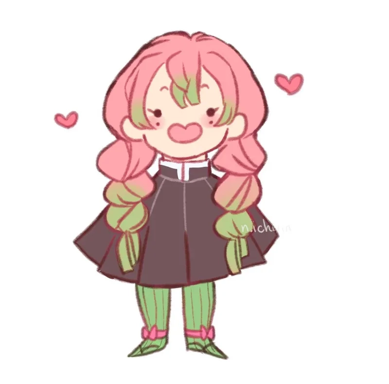 Tuyển tập ảnh chibi Mitsuri cute cho tín đồ Kimetsu no Yaiba