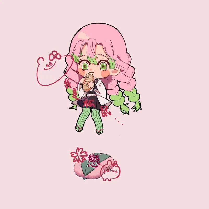 Tìm chibi Mitsuri icons Pinterest để lưu vào bảng cảm hứng