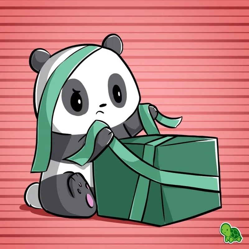 Tải gấu panda chibi để làm hình nền độc đáo