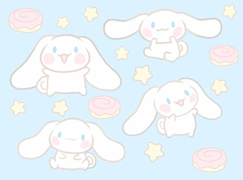 Sanrio Cinnamoroll với hình ảnh chibi siêu kawaii
