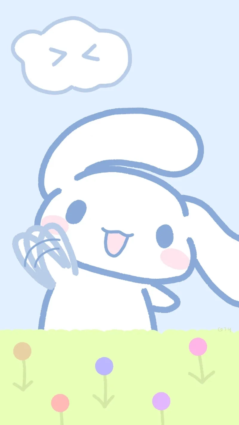 Cinnamoroll pixel với phong cách retro cực chất