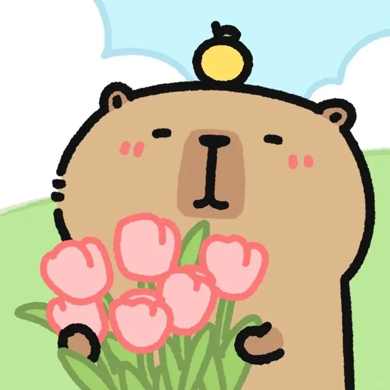 Capybara cute chibi mang đến sự dễ thương không thể cưỡng