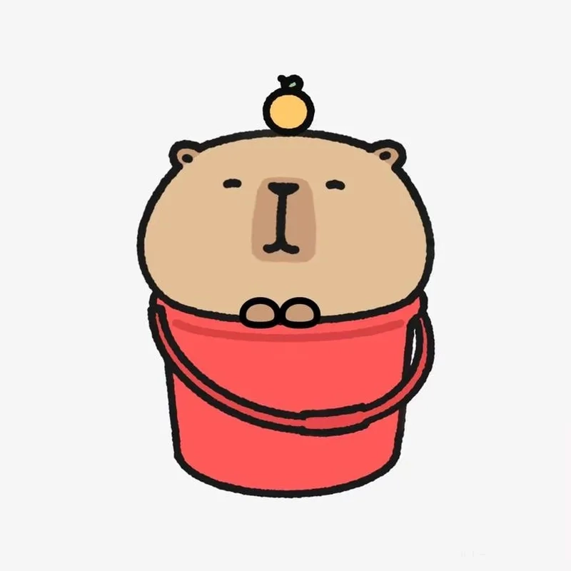 Ảnh capybara chibi với tạo hình nhỏ gọn siêu đáng yêu