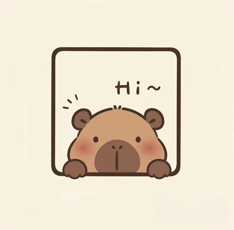 Capybara chibi cute hình nền làm đẹp màn hình mọi thiết bị
