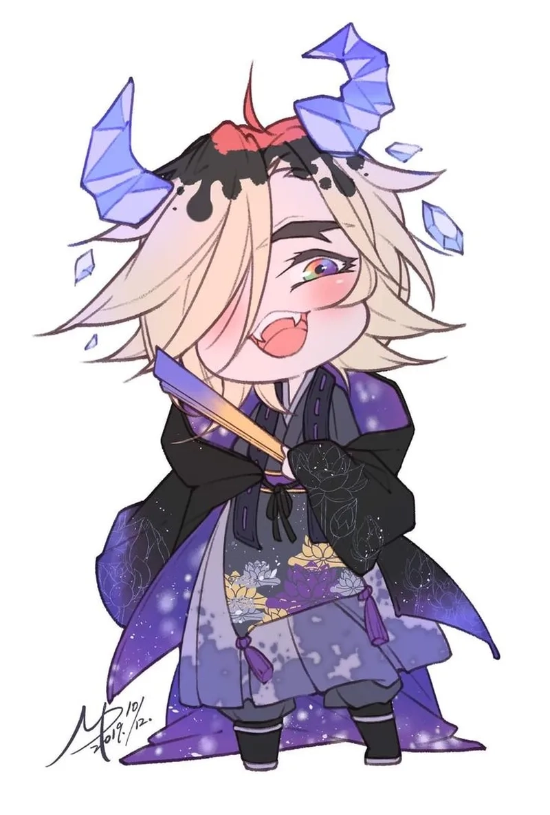 Hướng dẫn vẽ Douma chibi đơn giản cho fan anime