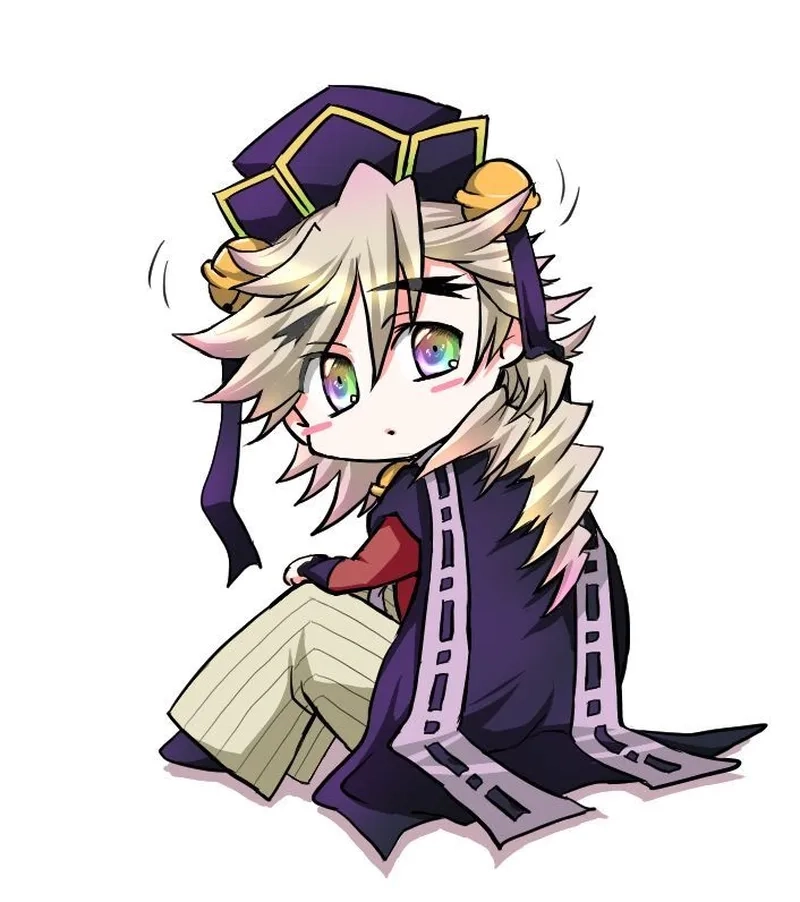 Tải ngay ảnh Douma chibi làm hình nền siêu dễ thương