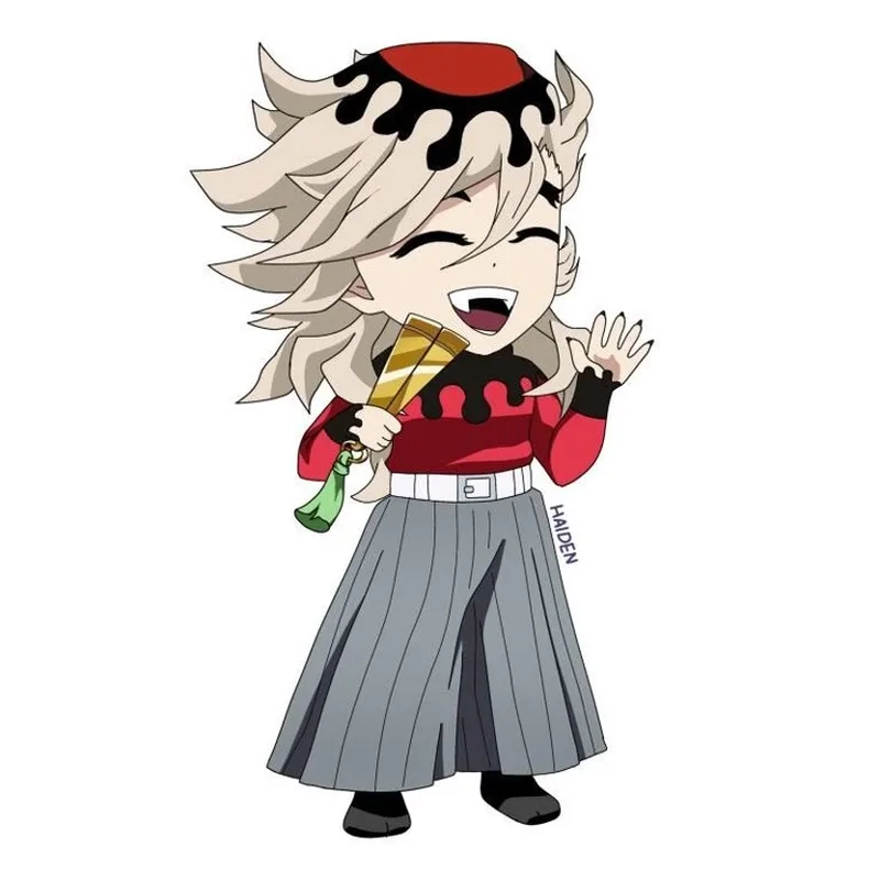 Demon Slayer Douma chibi với nét vẽ siêu kawaii