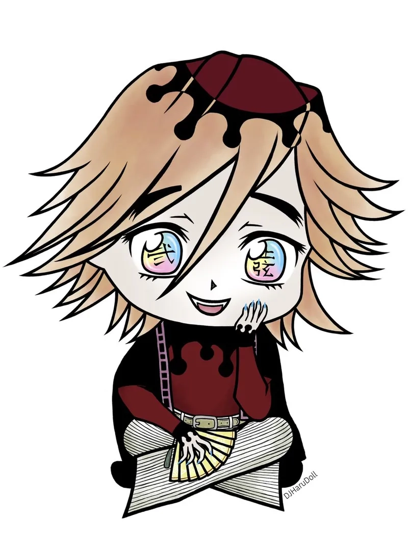 Douma y Akaza chibi và cặp đôi chibi làm fan phấn khích