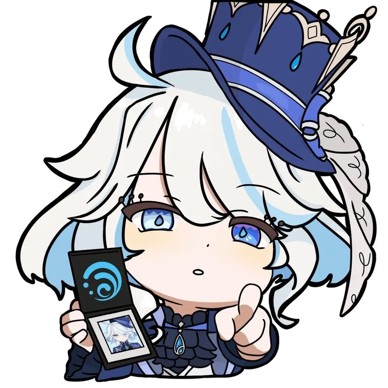 Tải emote Furina chibi để làm biểu cảm chat thêm sinh động