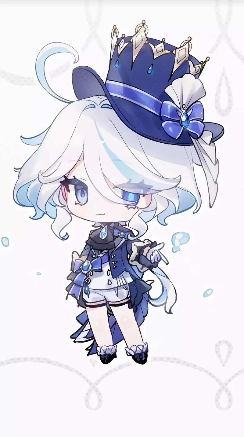 Thưởng thức Furina chibi art với phong cách vẽ độc đáo