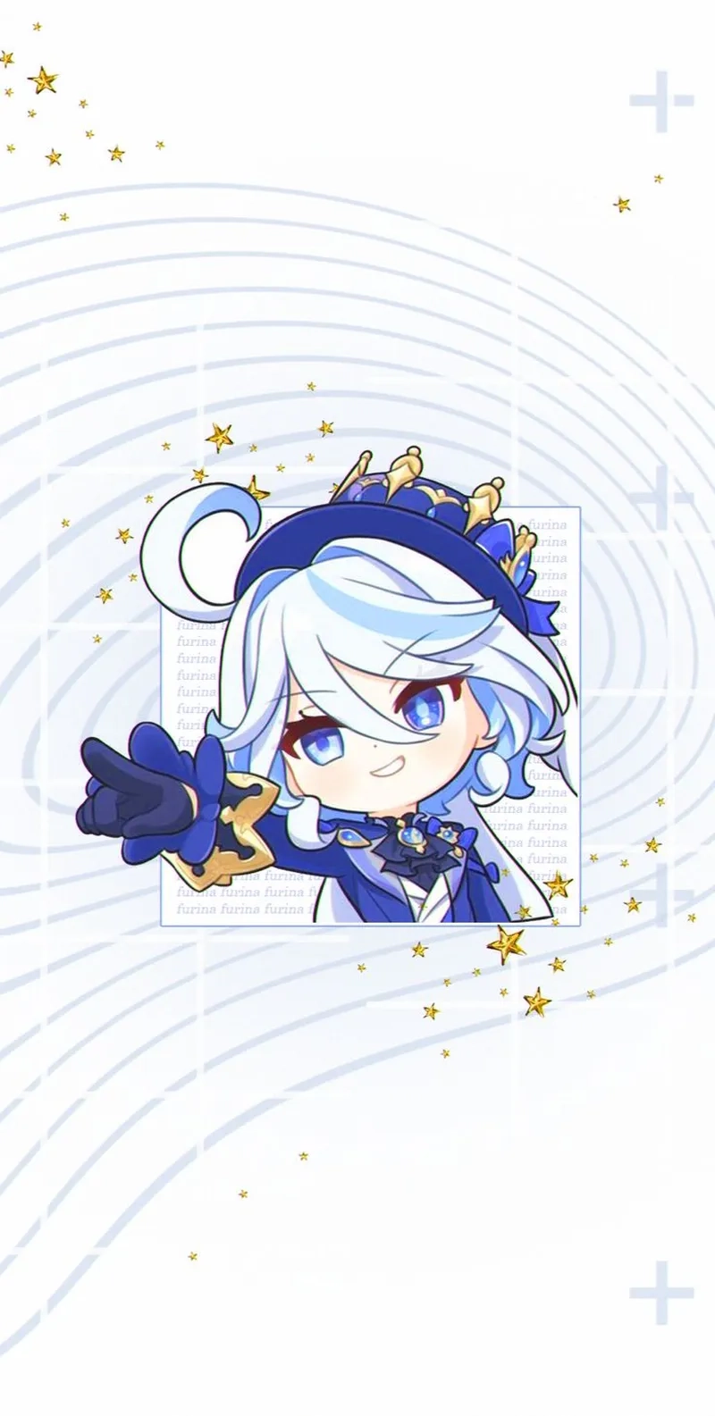 Tải Furina chibi emoji để làm biểu cảm chat thêm dễ thương