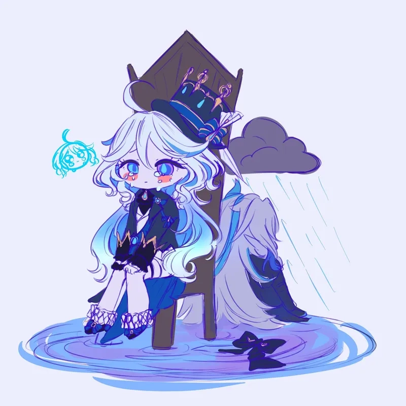 Tạo Furina chibi icon để làm avatar siêu cool trên mạng