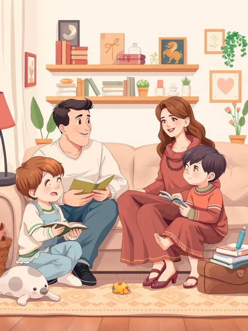 Tạo kỷ niệm với ghép ảnh gia đình chibi siêu dễ thương