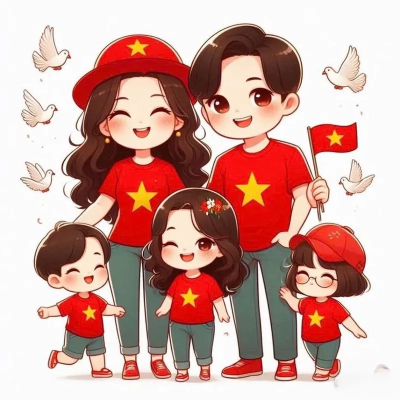 Tải về hình nền gia đình chibi để làm mới màn hình của bạn