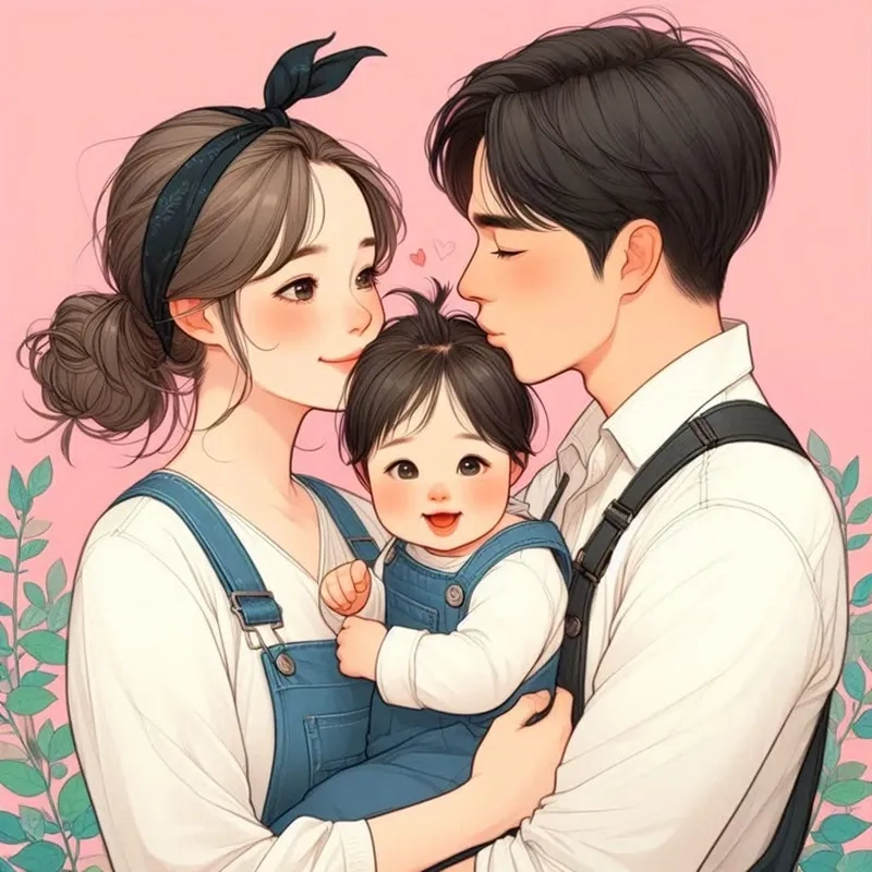 Ngắm ảnh tết gia đình chibi để thêm không khí lễ hội