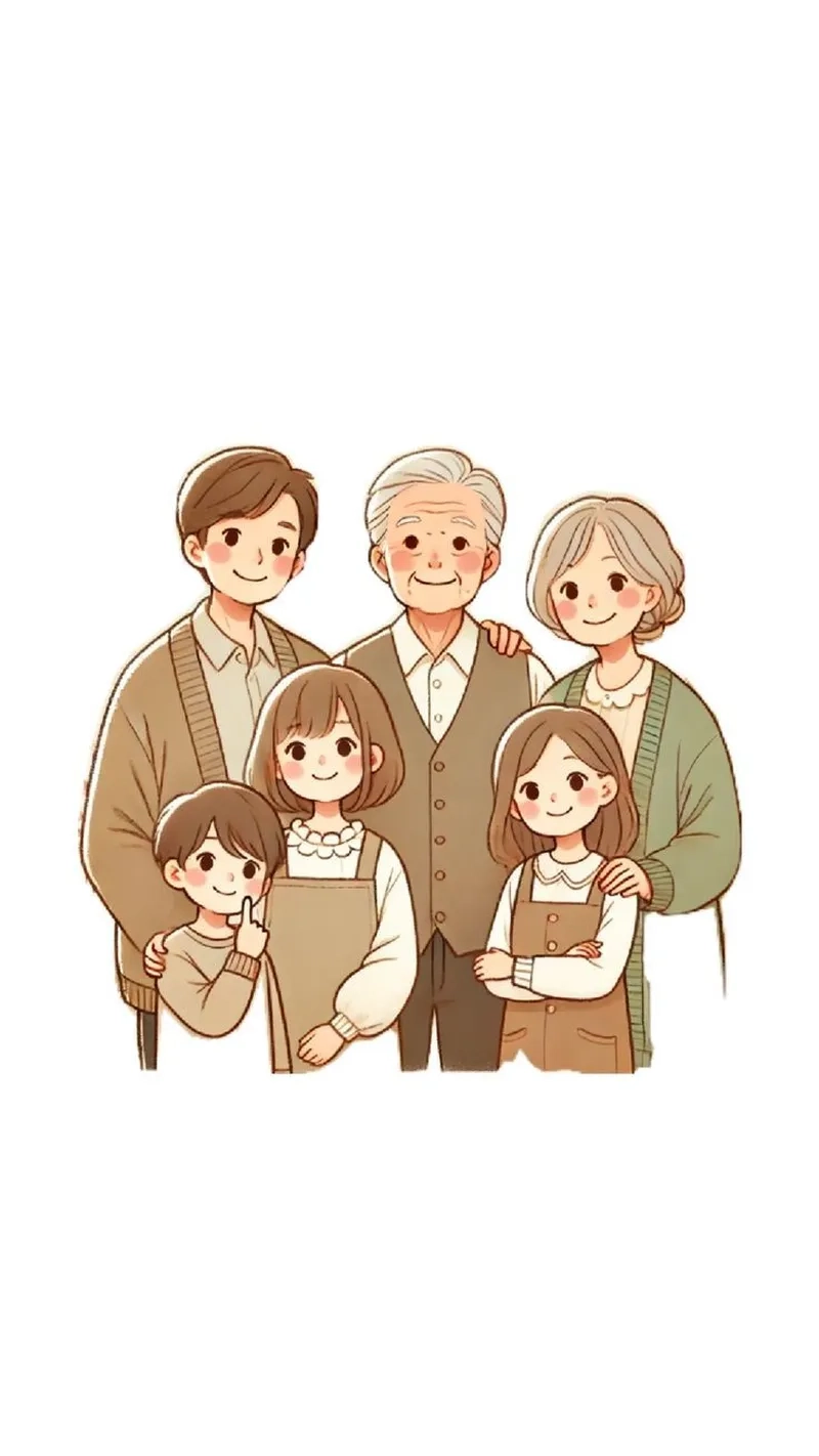 Tải về vẽ ảnh gia đình chibi để tạo điểm nhấn cho thiết bị