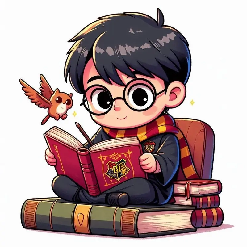 Tải ngay Harry Potter chibi siêu đáng yêu cho bài đăng