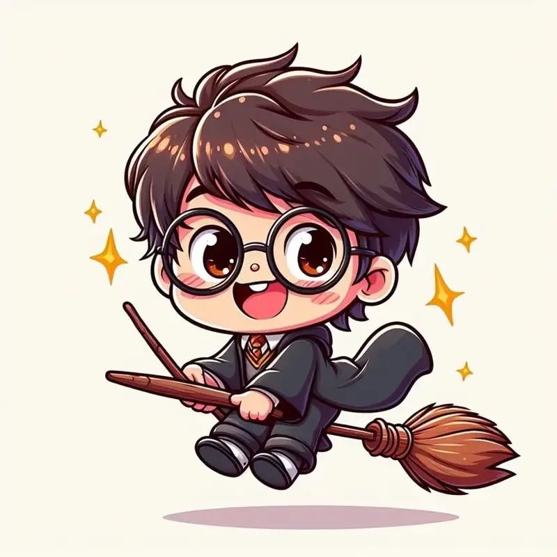 Sử dụng hình Harry Potter chibi cho thiết kế bắt mắt
