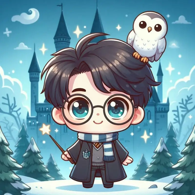 Tạo sức hút với cute Harry Potter chibi cho bài quảng cáo