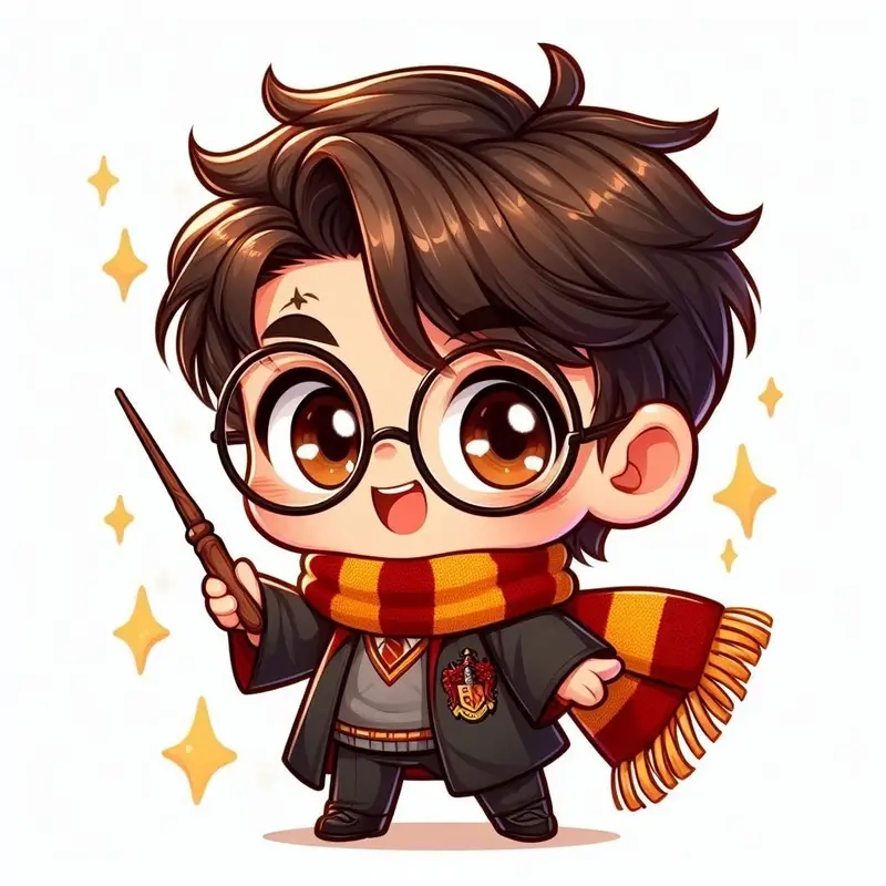 Tạo điểm nhấn với Harry Potter chibi art cho nội dung