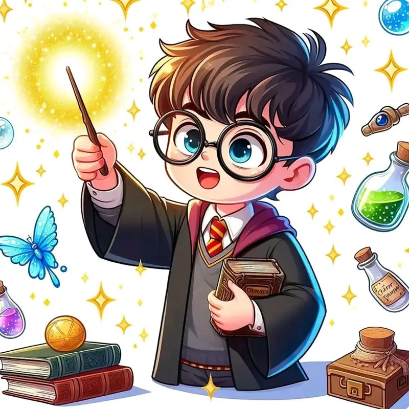 Tải ngay Harry Potter chibi sticker để làm mới bài đăng