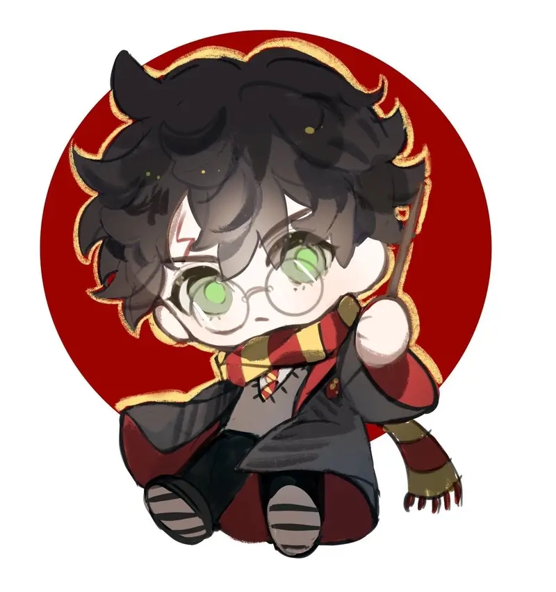 Khám phá Harry Potter chibi vector cho nội dung sáng tạo