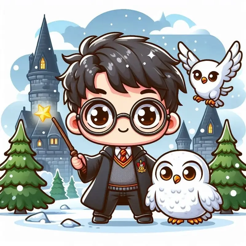 Khám phá Harry Potter chibi Hedwig cho thiết kế nổi bật