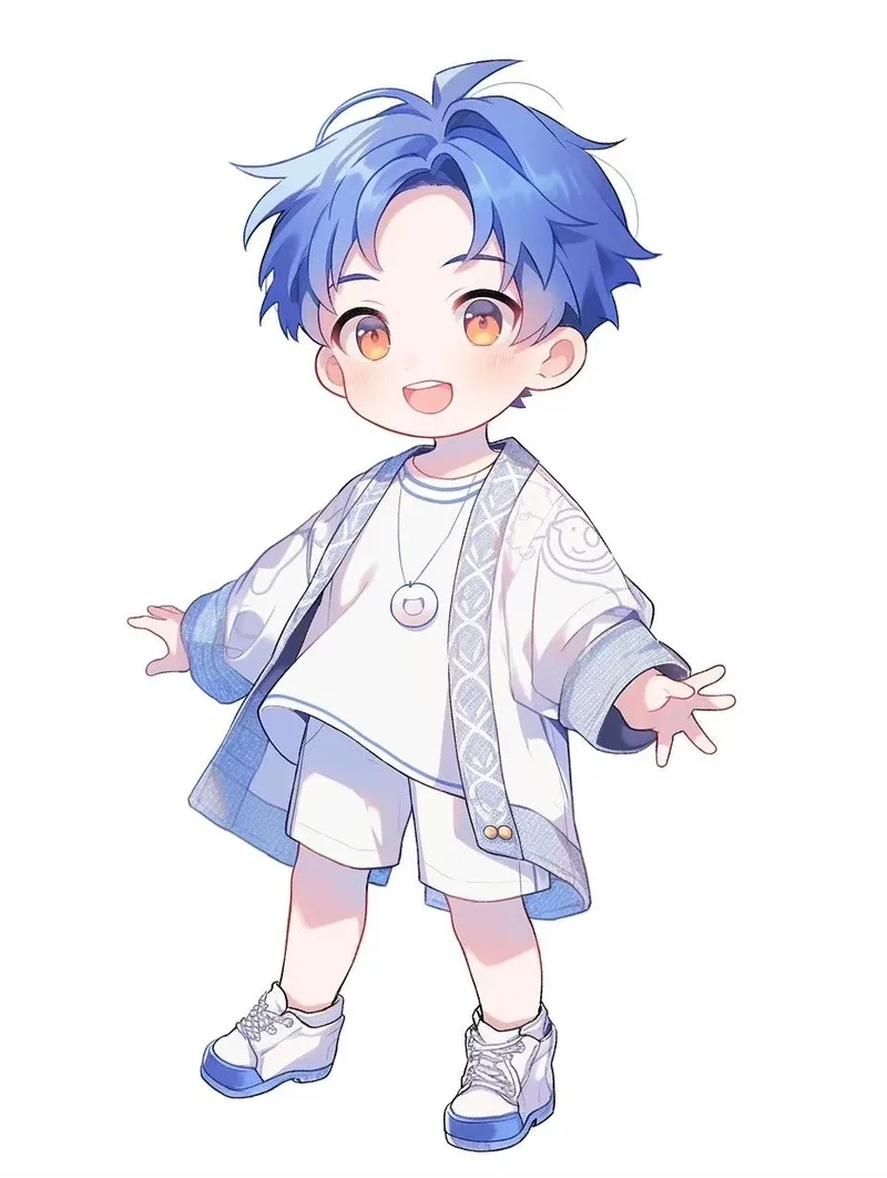 Anime chibi cute nam với tạo hình nhỏ gọn đầy sức hút