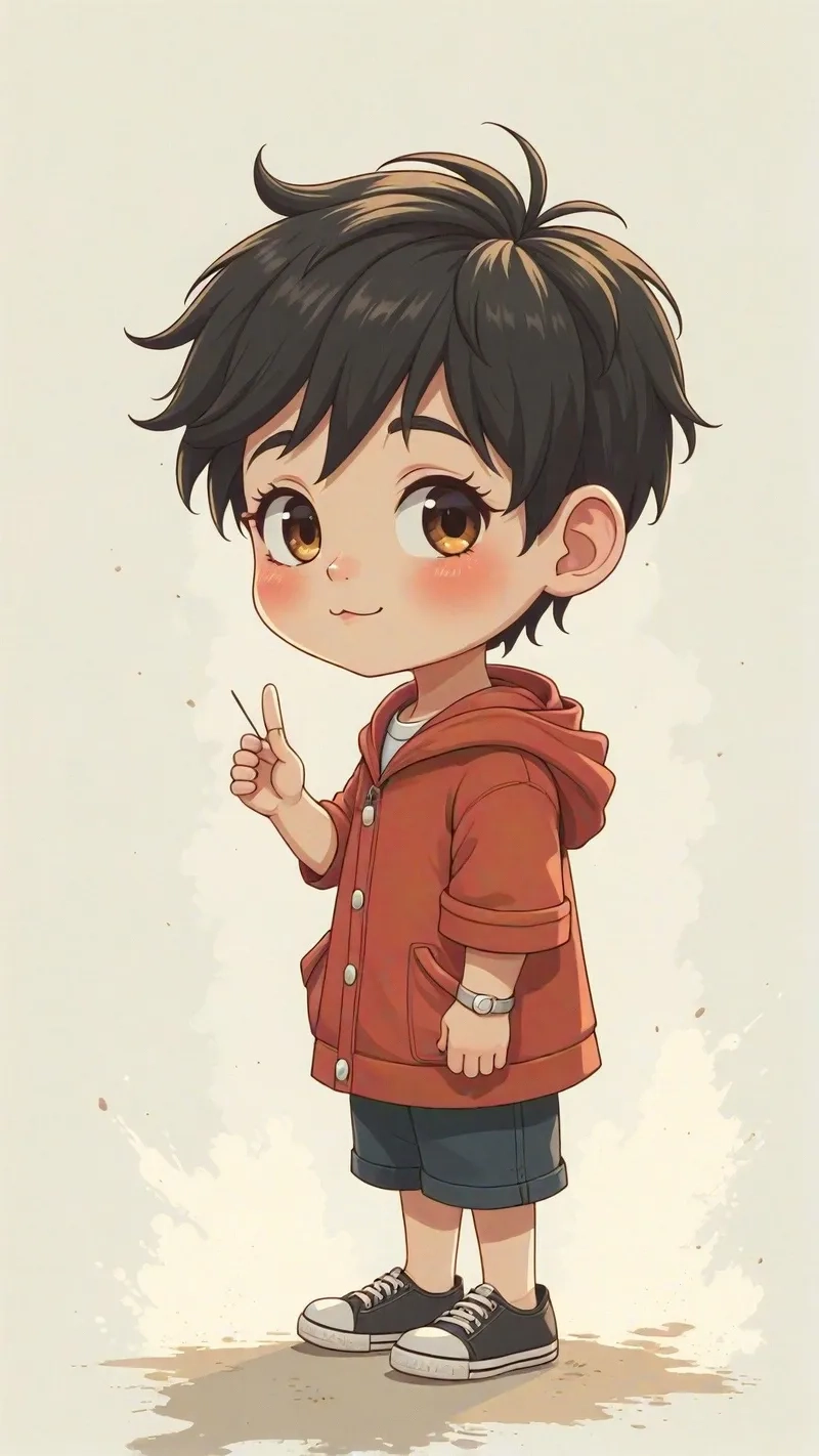 Hình nền anime nam chibi với phong cách kawaii độc đáo